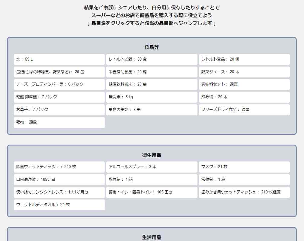 むさしの食育フェスタ2025体験レポ_災害備蓄食レシピの試食あり_5歳の娘と“楽しく備えて・おいしく学ぶ”食と防災_東京備蓄ナビ_家庭に必要な備蓄量（7日分）のリスト 