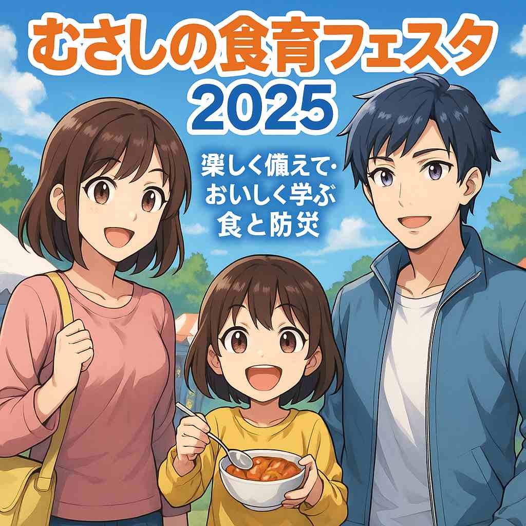 【むさしの食育フェスタ2025体験レポ】災害備蓄食レシピの試食あり！｜5歳の娘と“楽しく備えて・おいしく学ぶ”食と防災